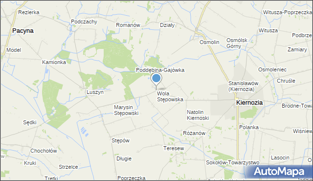 mapa Wola Stępowska, Wola Stępowska na mapie Targeo